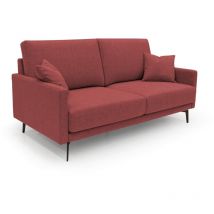 Divani.store - Saturno Sofá moderno en tela suave e impermeable 140 cm Rojo
