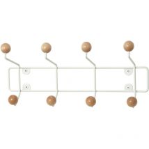 Saturnus Appendiabiti a 8 ganci in legno Bianco e legno chiaro