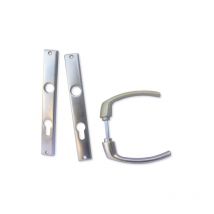 Satz Aluplatte schmal Ovalfiliz Prodif 25 mm - i-Schlüssel - Champagne - Ép.38/47 Entrx70 F/Holzschraube - 675317