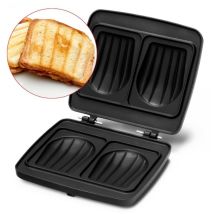 FRIFRI – FM0025 – Croque-Monsieur-Teller aus Aluminiumguss und Gusseisen – 20 × 2 × 22,5 cm – Schwarz