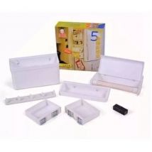 Trade Shop – Magnetisches Küchen- und Organizerhalter-Set – 5 verschiedene Regale aus Kunststoff – Multifunktional
