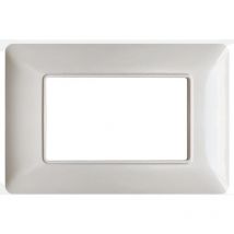 Satz mit 10 weißen 3-Platz-Platten, kompatibel mit Bticino Matix für 503-Halterungen