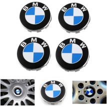 Satz Mit 4 Blauen Radnabenkappen, Kompatibel Mit Bmw Abs-fahrzeugen – 56 Mm