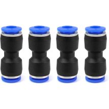 Satz Mit 4 Geraden 6-mm-pneumatikverschraubungen, Anschlüsse Für Luft Und Wasser, Zubehör Für Kompressor Und Rohrleitungen