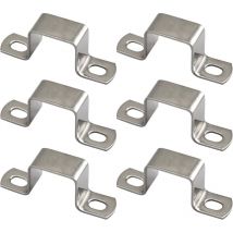 Satz Mit 6 Quadratischen U-förmigen Schlauchschellen Aus Edelstahl 304, 40 Mm X 40 Mm