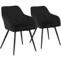 2er Set Samtstühlen bertille schwarz