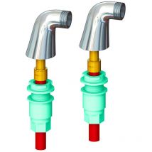 Satz von 2 Idro'Clic PER-Säulen mit Gleiten Ø12 - 3/4' Außengewinde