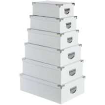 6 schachteln weiß metallecken - 5five