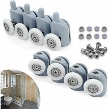 Set mit 8 Schiebetürrollen, 23 mm Rollenrolle für Badezimmerkabine