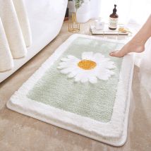 Saugfähige, Rutschfeste Badematte, 40 X 65 Cm (grün), Weicher Mikrofaser-badezimmerteppich, Maschinenwaschbare Badezimmermatte Für Toilette, Badewanne