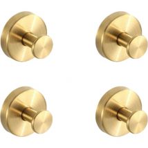 Saugnapfhaken Ohne Bohren, Edelstahl, Wasserdicht, Wiederverwendbar, Für Badetücher, 6 X 2,8 Cm, Goldfarben, 4er-pack