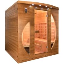 Sauna Spectra a 4 posti - 200 x 185 x 200 cm France Sauna Legno di abete rosso