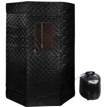 Dazhom - Sauna à Vapeur Portatif 3L avec le contrôleur de température à distance Perspiration Perdre du poids Pour 2 Personne noir