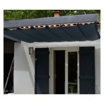 Store de pergola 2x3 Perméable (kit complet) Couleur: Anthracite - Kit poulie: Non