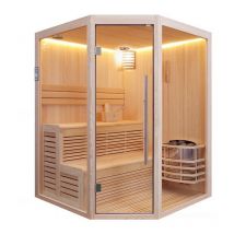 Sauna d'angle Boreal Baltik 160 - 3/4 places - 160x160x210 cm