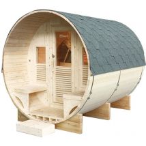 Holls - Sauna Gaïa Holl's Cabina de vapor Exterior Abeto - Iluminación Interior Terraza bancos - Luna - Paquete de accesorios incluido