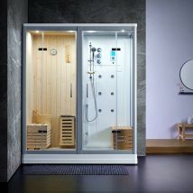 Sauna Douche Hammam Boreal Sh180-g Blanc Gauche