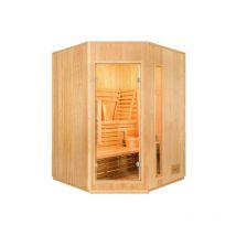 Sauna angolare a vapore 3 - 4 posti con stufa Harvia
