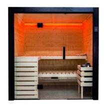 Sauna Harvia Family Large - Avec ou sans poêle: Avec poêle 100 commande intégrée