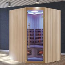 Sauna Infrarouge Boreal Signature 150C d'Angle à Spectre Complet - 150x150x205