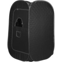 Sifree - Sauna à Vapeur, Portable Home Sauna Infrarouge Spa 8080135cm avec petite chaise pliante,2L -noir
