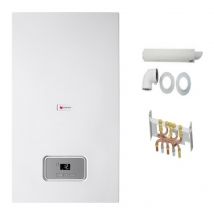 Saunier Duval - pack chaudiere gaz murale semiafast F25 condens dosseret et ventouse inclus gaz naturel