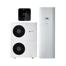 SAUNIER DUVAL - Ensemble Pompe à chaleur Air / Eau Monobloc GeniaAir Max 15 Triphasé et GeniaSet Max + MiPro Sense radio - SAUAIRMAX15CST