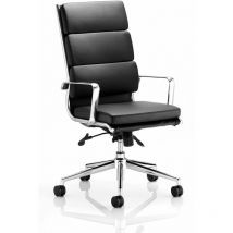 Netfurniture - Sava Soft Bonded Leather High Office Chair Arms - Black