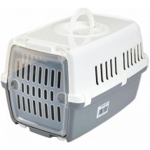 Savic - Zephos 1 Plast Pet Carrier Wh/Gry 48x31.5x30 - 37660