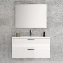 Savini - Mobile Da Bagno Composizione Alice Bianco Lucido 60 Cm