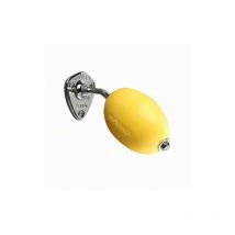 Provendi - Savon rotatif citron jaune avec porte-savon chromé à écrou