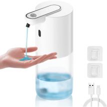 Savon liquide entièrement automatique, savon mural 13.5oz / 40ml, machine à savon de soucoupe sans contact pompe étanche de salle de bains, cuisine