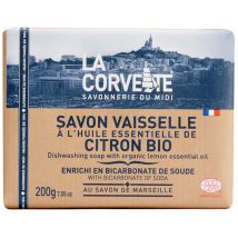 Savon Vaisselle au Bicarbonate de Soude et Citron Bio 200g - LA CORVETTE