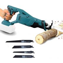 Saw blade, cordless saw blade, reciprocating saw blade, 4x blade, for wood plastic and metal (excluding batteries), compatible with Makita batteries