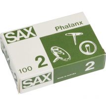 SAX Phalanx 2 Reißnagel Reißzwecken ø10mm (Schachtel) Stahl vernickelt 100 Stück