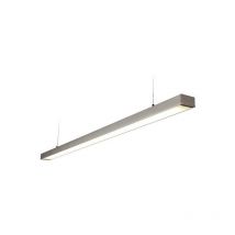 Saxby Lighting - Saxby Borde - Barre de suspension linéaire à del intégrée avec bâton argenté, opale
