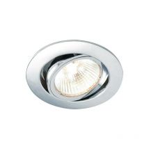 Saxby Lighting - Saxby Cast - 1 Light Recessed Tilt Downlight Chrome Plate, GU10