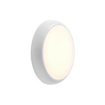 Saxby Lighting - Saxby Hero Dimmable 18W led Round Flush Light Gloss White with Sensor 150d. detection angle, IP65