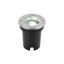 Saxby Hoxton - Faretto da incasso per esterno a led 1 luce integrato Acciaio inossidabile spazzolato, vetro IP67