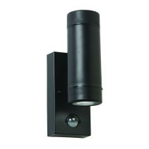 Saxby Icarus PIR - Extérieur Up Down 2 Light Wall IP44 5W Polypropylène Noir