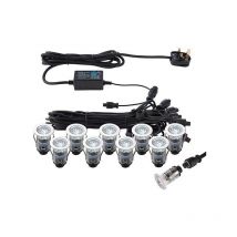Saxby Ikonpro Cct - Luz led integrada para empotrar en exteriores, acero inoxidable pulido, transparente IP67