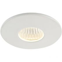 Saxby lalo - Bathroom Recessed Downlight 3000K IP44 4W Matt White Paint