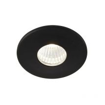 Saxby LALO LED da incasso per bagno fisso in vernice nera opaca e acrilico trasparente 4000K IP44