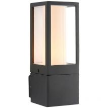 Saxby Lantern Lampada da parete per esterni Verniciatura grigia testurizzata IP44