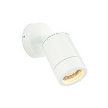Saxby Lighting - Odyssey - Outdoor Spot Wall Lamp IP65 7W Gloss White Paint & Clear Glass - GU10