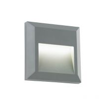 Severus - led integrato per esterni quadrato indiretto IP65 1,1 w in plastica abs grigia e trasparente - Saxby Lighting