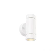 Saxby Palin - Applique da esterno Up Down 2 Luci Bianco Lucido, Vetro IP44, GU10