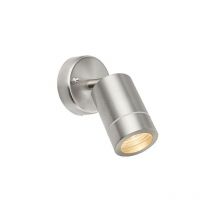 Saxby Lighting - Saxby Palin - Outdoor Spotlight Brushed Stainless Steel, Glass IP44, GU10