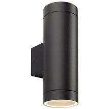 Saxby Palin xl Lampada da parete per esterni con struttura in vernice nera e vetro trasparente IP44