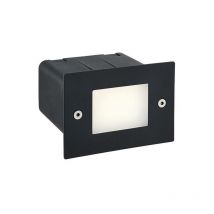 Saxby Lighting - Saxby Seina - Applique murale extérieure encastrée led intégrée noir texturé, IP44 givré